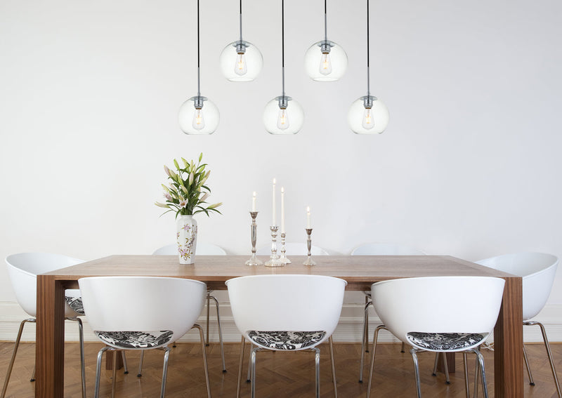 media image for Baxter 5 Light Pendant Living District Ld2226Bk 35 249