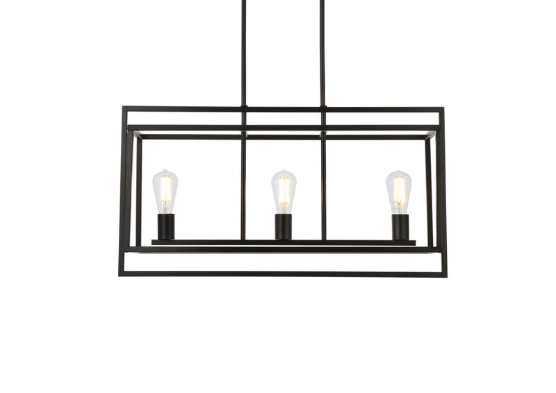 media image for Voir 3 Light Pendant Living District Ld7056D32Bk 3 231