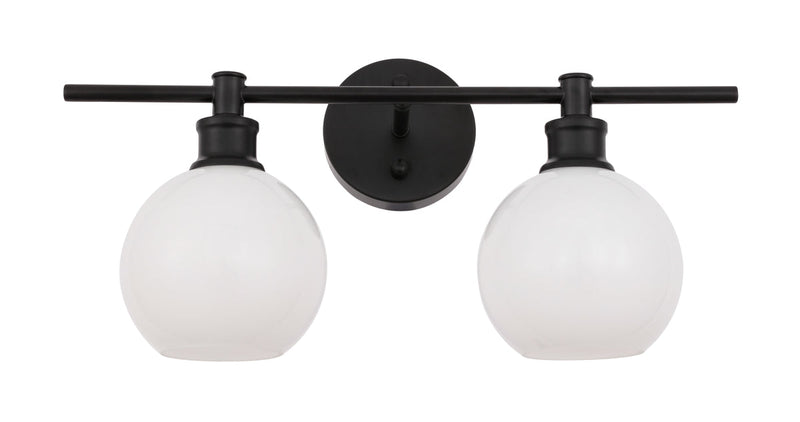 media image for Collier 2 Light Bath Sconces Living District Ld2314Bk 68 218