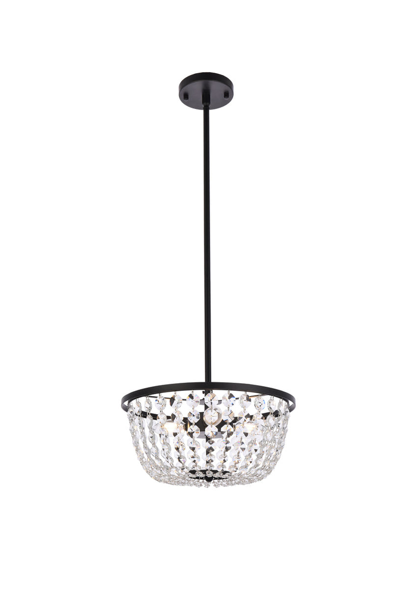 media image for Gianna 3 Light Pendant Elegant Lighting 1114D10Bk 4 240