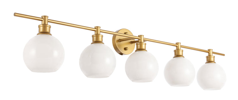 media image for Collier 5 Light Bath Sconces Living District Ld2326Bk 89 296