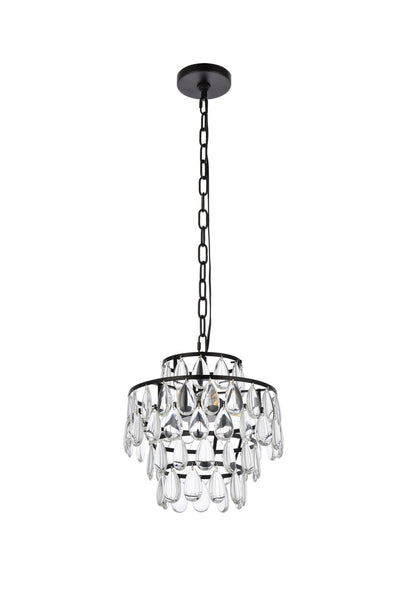 product image for Mila 3 Light Pendant Elegant Lighting 1102D12Bk 46 66