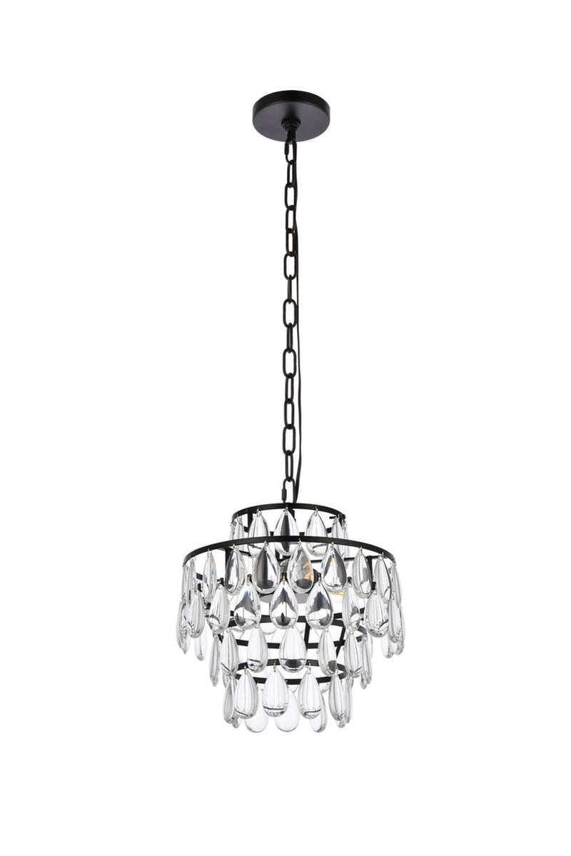 media image for Mila 3 Light Pendant Elegant Lighting 1102D12Bk 46 254