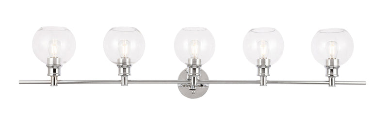 media image for Collier 5 Light Bath Sconces Living District Ld2326Bk 5 291