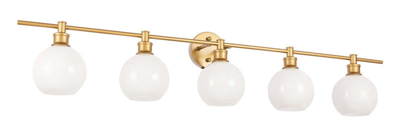 media image for Collier 5 Light Bath Sconces Living District Ld2326Bk 65 283