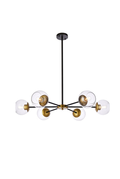 product image for Briggs 6 Light Pendant Living District Ld644D30Bk 8 36