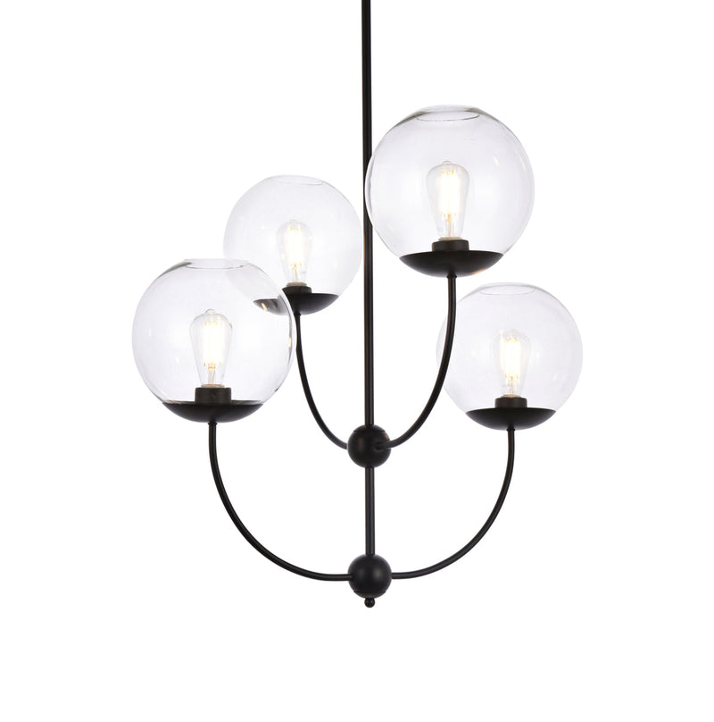 media image for Lennon 4 Light Pendant Living District Ld652D30Bk 7 268