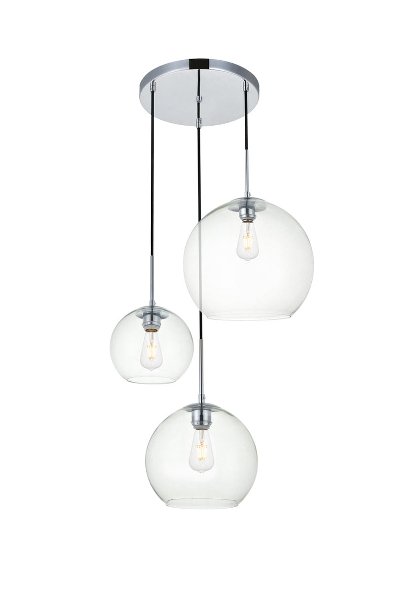 media image for Baxter 3 Light Pendant Living District Ld2208Bk 11 267