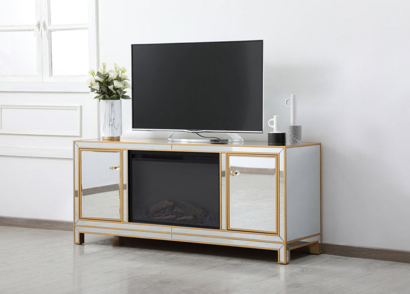 media image for Reflexion Tv Cabinet With Fireplace Elegant Decor Mf701G F1 5 25