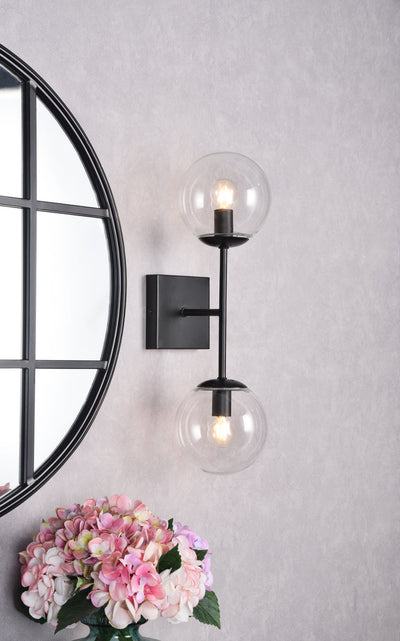 product image for Neri 2 Light Bath Sconces Living District Ld2357Bk 49 55