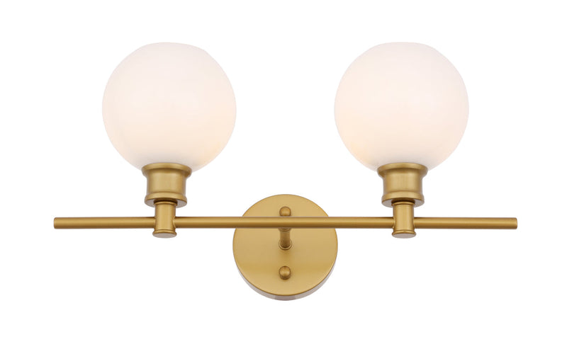 media image for Collier 2 Light Bath Sconces Living District Ld2314Bk 16 229