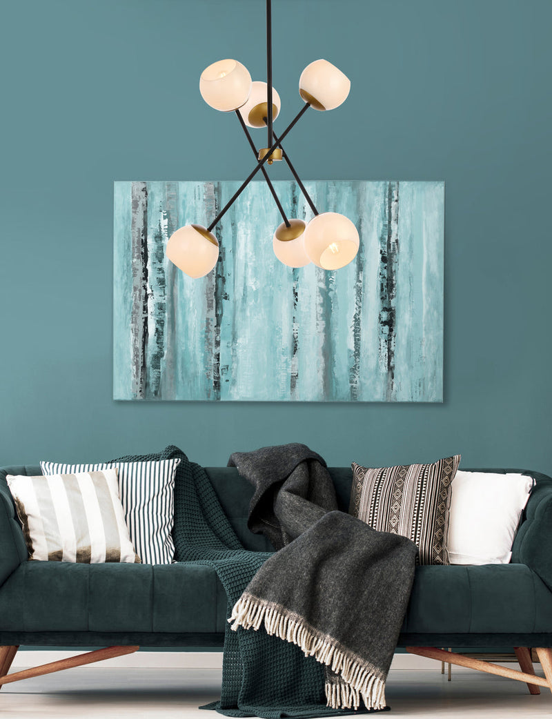 media image for Axl 6 Light Pendant Living District Ld656D24Bk 52 236