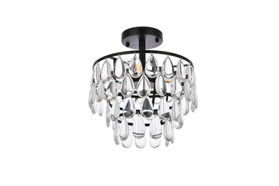 product image for Mila 3 Light Flush Mount Elegant Lighting 1103F12Bk 46 15