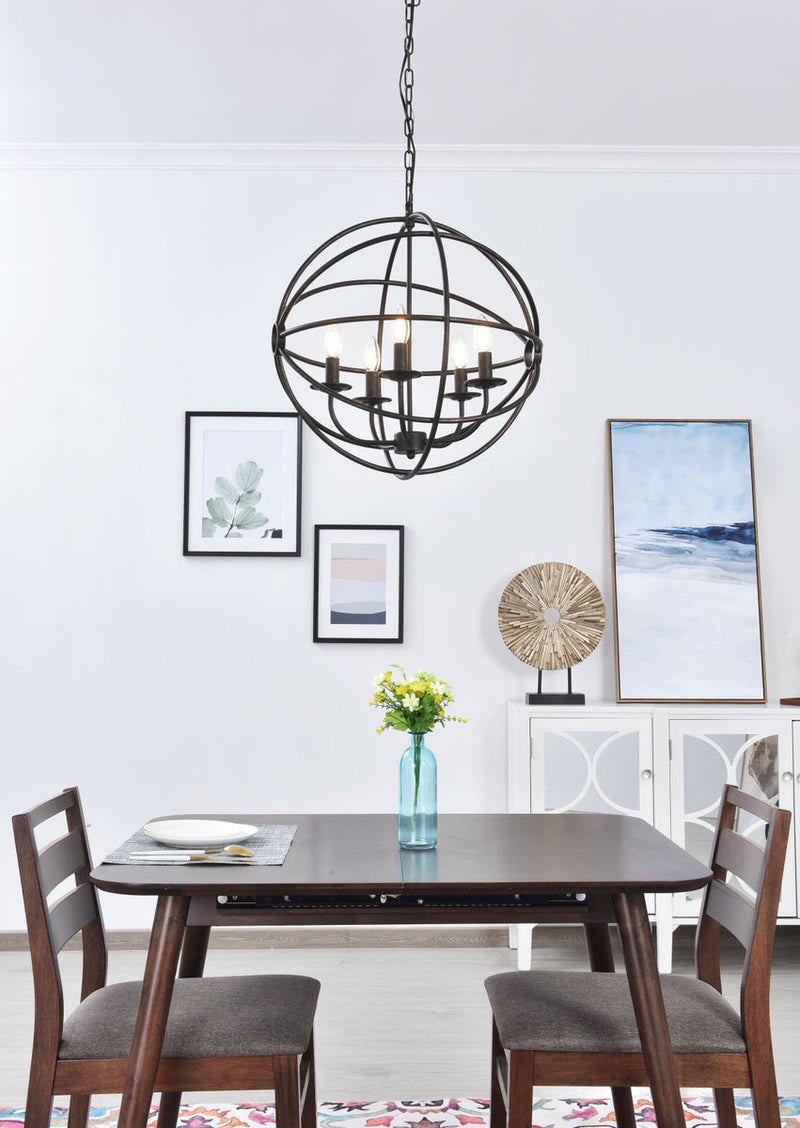 media image for Octavia 5 Light Pendant Living District Ld4006D20Brd 28 274