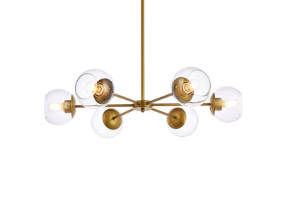 product image for Briggs 6 Light Pendant Living District Ld644D30Bk 17 76