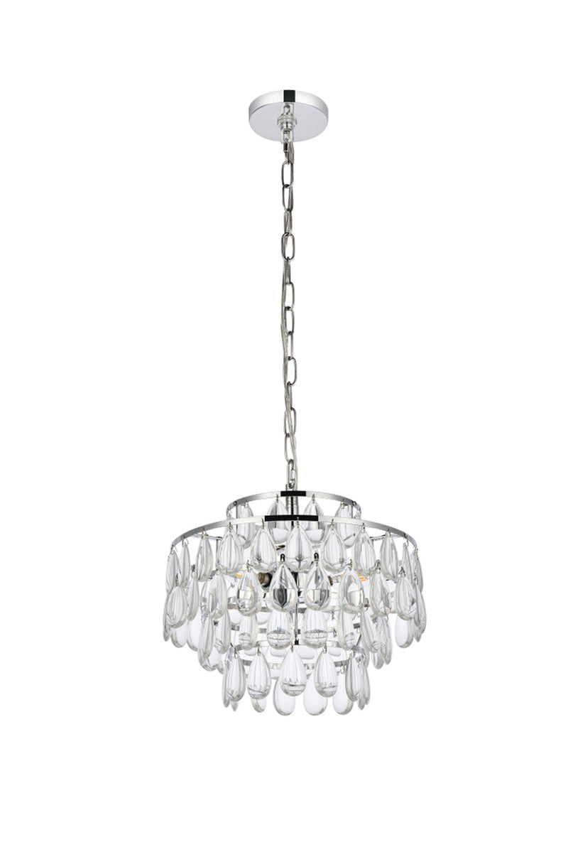 media image for Mila 3 Light Pendant Elegant Lighting 1102D12Bk 51 284