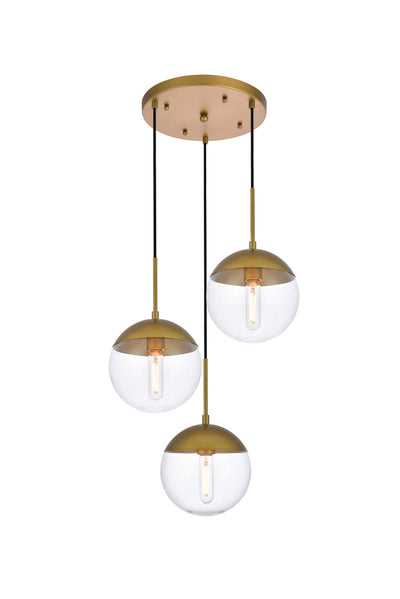 product image for Eclipse 3 Light Pendant Living District Ld6122Bk 7 77