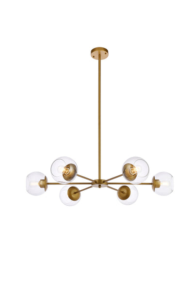 product image for Briggs 6 Light Pendant Living District Ld644D30Bk 11 72