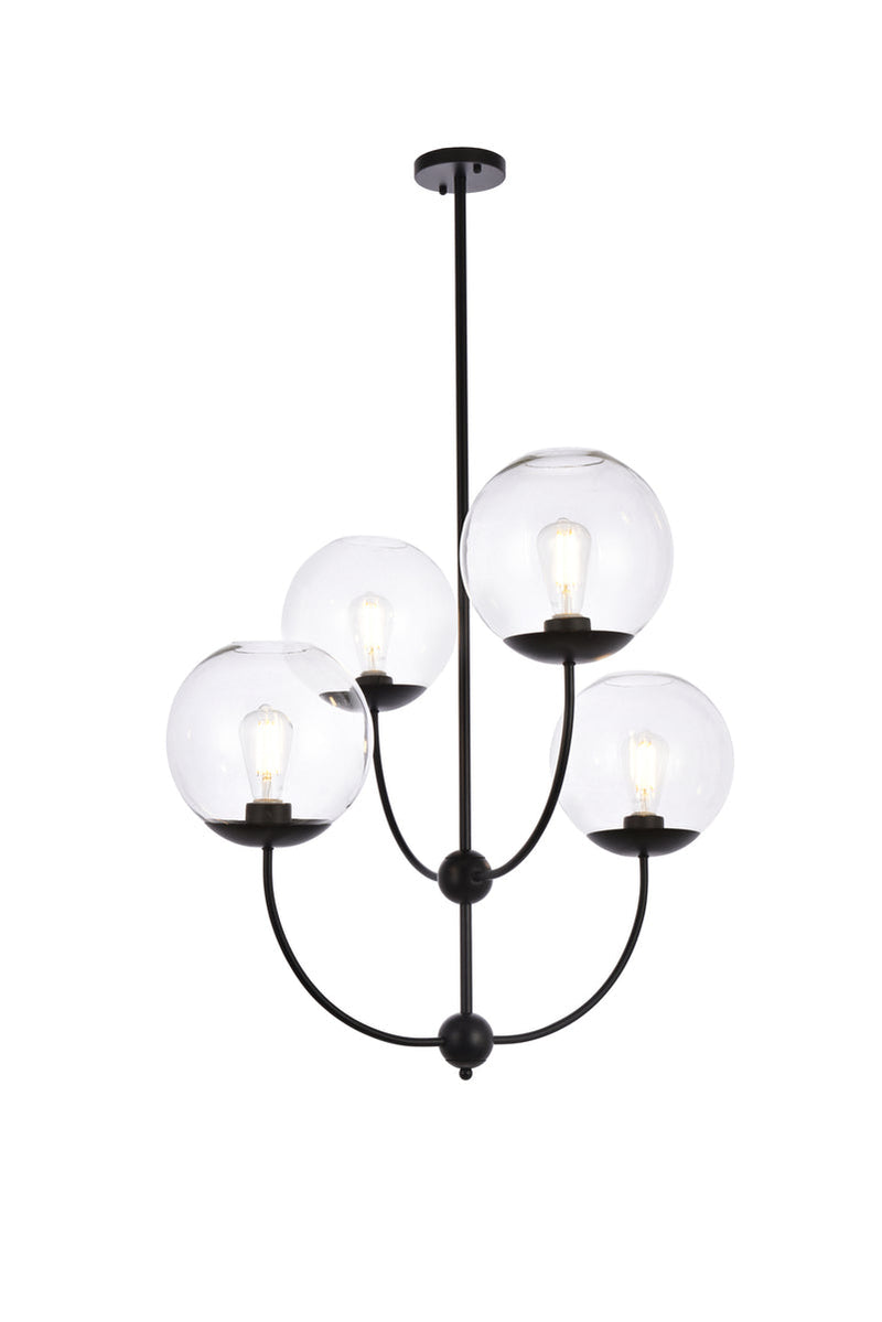 media image for Lennon 4 Light Pendant Living District Ld652D30Bk 1 25