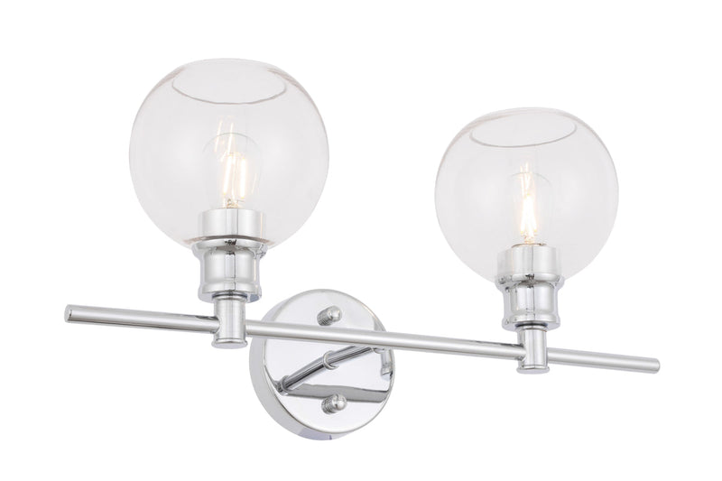 media image for Collier 2 Light Bath Sconces Living District Ld2314Bk 29 233