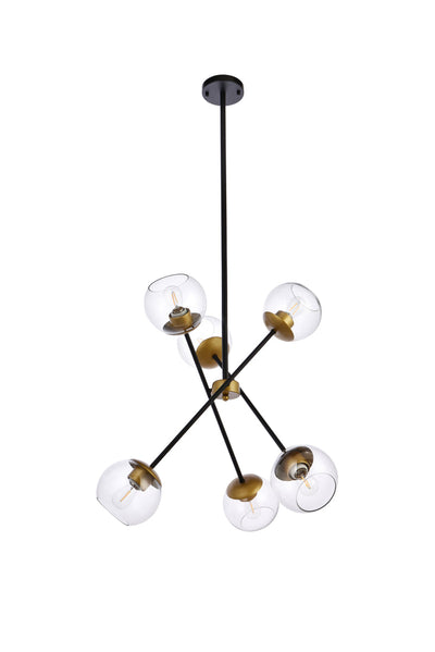 product image for Axl 6 Light Pendant Living District Ld656D24Bk 32 95