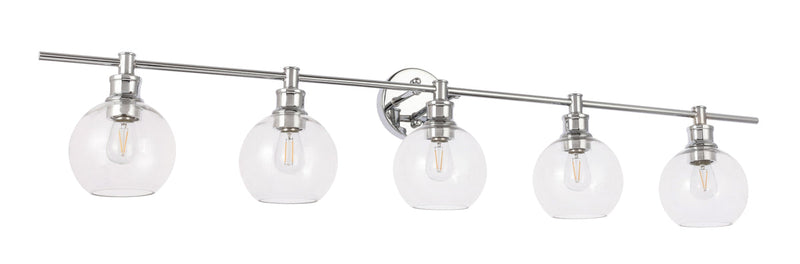 media image for Collier 5 Light Bath Sconces Living District Ld2326Bk 66 294