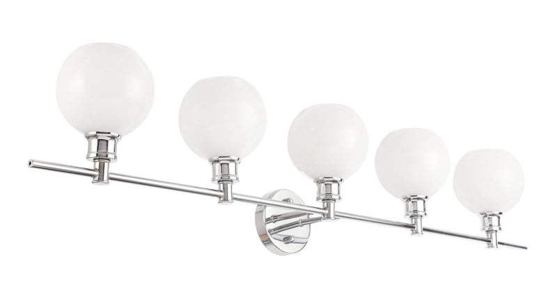 media image for Collier 5 Light Bath Sconces Living District Ld2326Bk 43 263