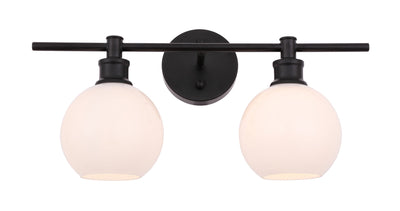 product image for Collier 2 Light Bath Sconces Living District Ld2314Bk 62 16