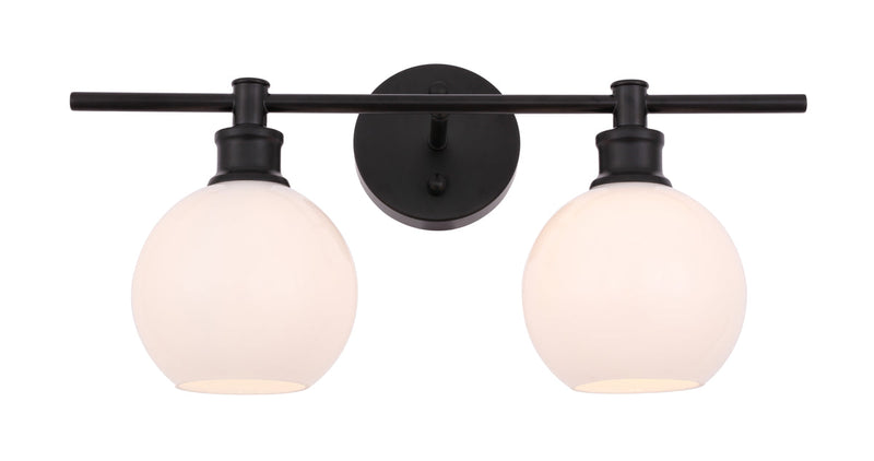 media image for Collier 2 Light Bath Sconces Living District Ld2314Bk 62 231