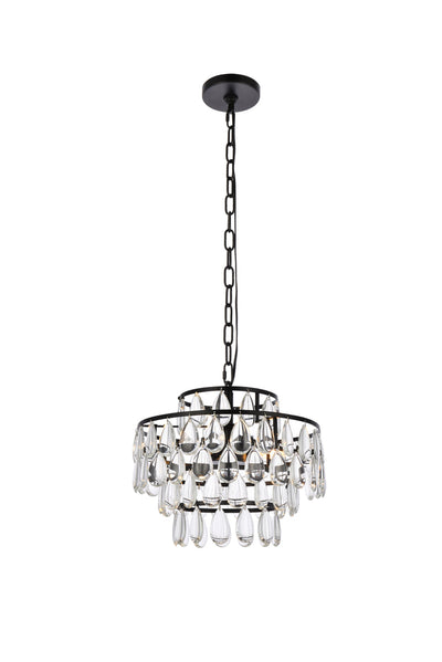 product image for Mila 3 Light Pendant Elegant Lighting 1102D12Bk 4 27