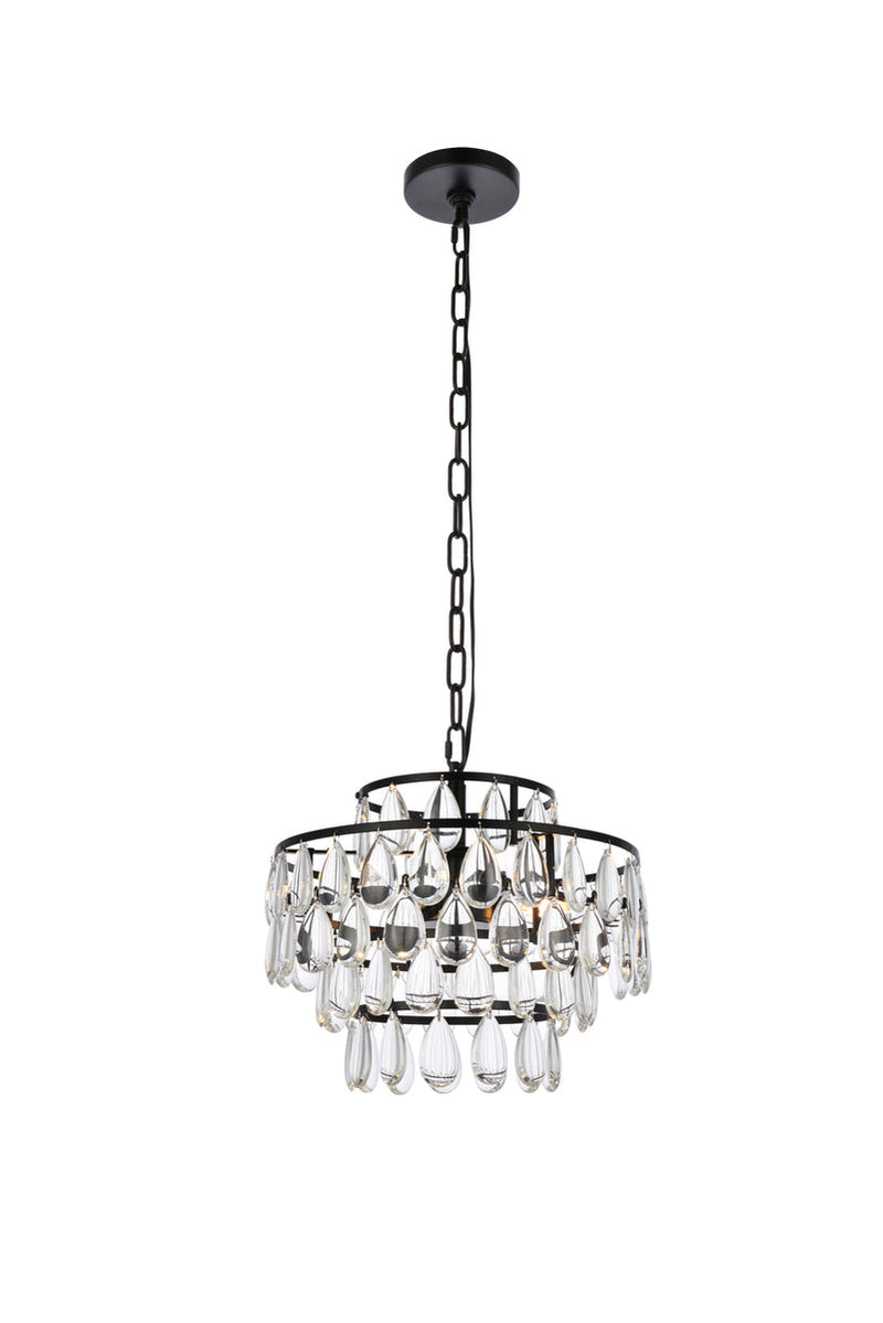 media image for Mila 3 Light Pendant Elegant Lighting 1102D12Bk 4 289