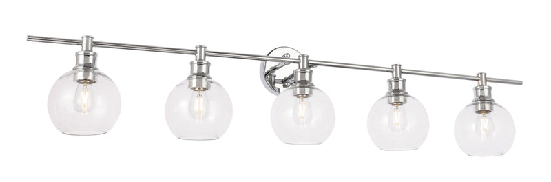 media image for Collier 5 Light Bath Sconces Living District Ld2326Bk 60 283