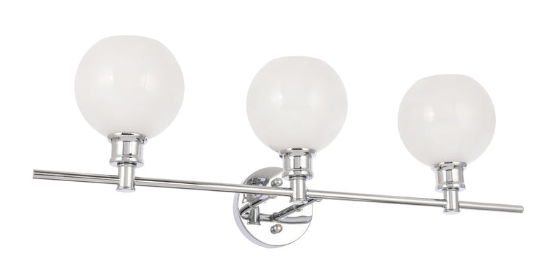 media image for Collier 3 Light Bath Sconces Living District Ld2318Bk 24 299