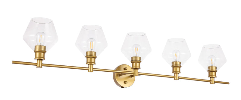 media image for Gene 5 Light Bath Sconces Living District Ld2324Bk 33 250