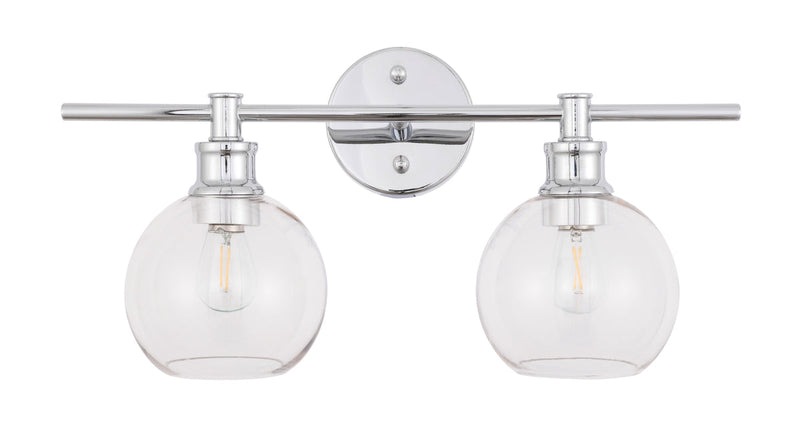 media image for Collier 2 Light Bath Sconces Living District Ld2314Bk 59 277