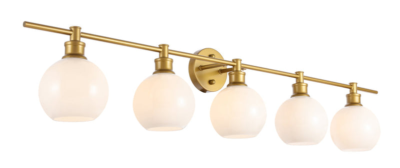 media image for Collier 5 Light Bath Sconces Living District Ld2326Bk 83 293