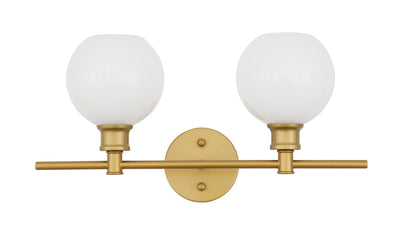 product image for Collier 2 Light Bath Sconces Living District Ld2314Bk 10 85