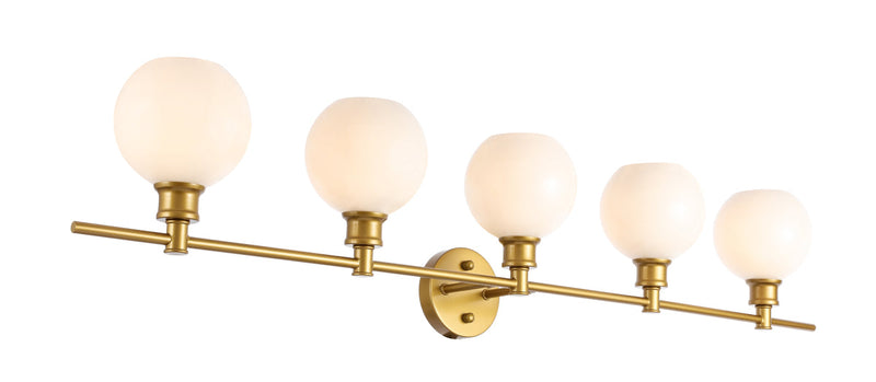 media image for Collier 5 Light Bath Sconces Living District Ld2326Bk 35 232