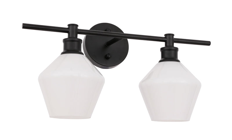 media image for Gene 2 Light Bath Sconces Living District Ld2312Bk 80 211