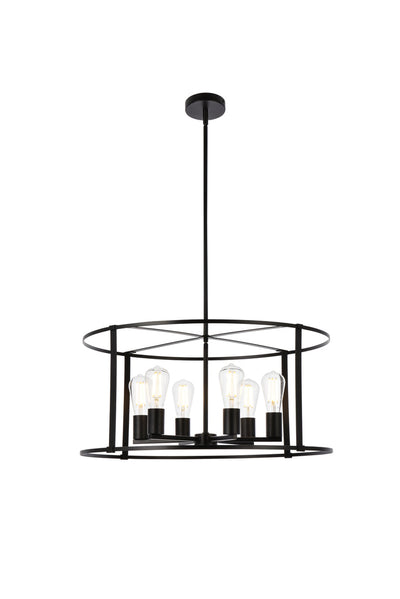 product image of Agnys 6 Light Pendant Living District Ld7058D26Bk 1 597