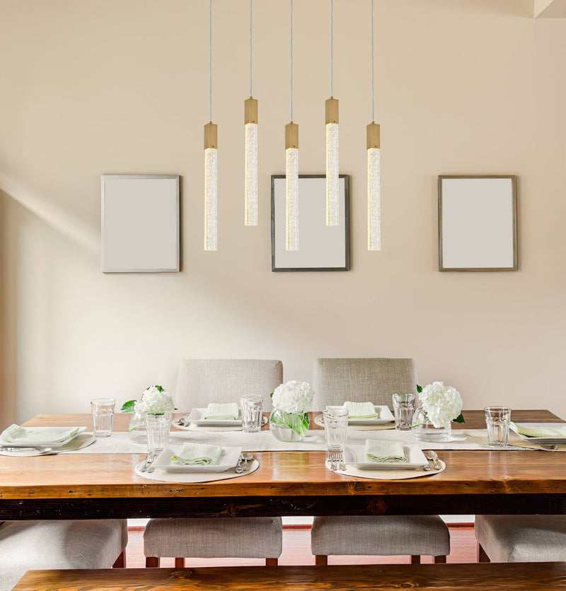 media image for Weston 5 Light Pendant Elegant Lighting 2066D16Bk 72 295