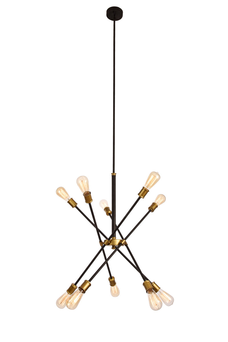 media image for Axel 10 Light Chandelier Living District Ld8003D28Bk 2 219