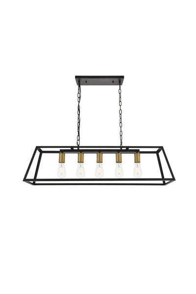 product image for Resolute 5 Light Pendant Living District Ld4061D38Bk 8 82