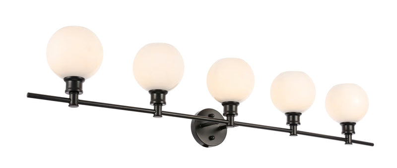 media image for Collier 5 Light Bath Sconces Living District Ld2326Bk 22 226