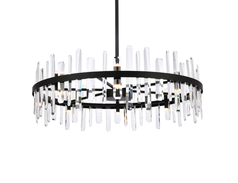 media image for Serena 16 Light Chandelier Elegant Lighting 2200G30Bk 16 274