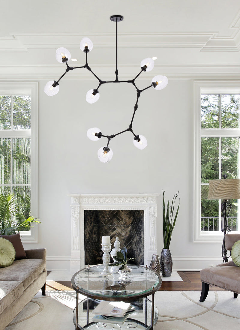 media image for Cavoli 9 Light Chandelier Elegant Lighting 1712G79Bk 13 243