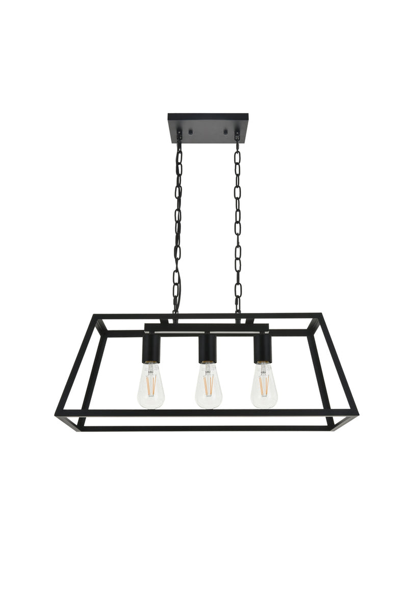 media image for Resolute 3 Light Pendant Living District Ld4061D25Bk 19 295