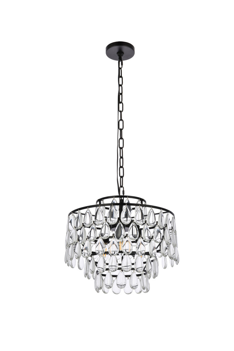 media image for Mila 3 Light Pendant Elegant Lighting 1102D12Bk 52 236