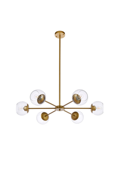 product image for Briggs 6 Light Pendant Living District Ld644D30Bk 70 46