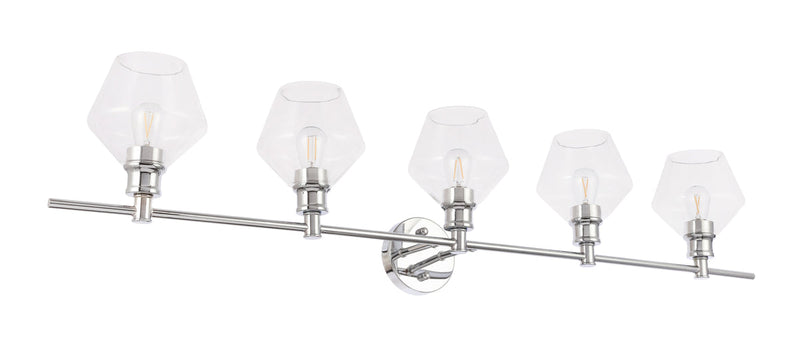 media image for Gene 5 Light Bath Sconces Living District Ld2324Bk 35 24